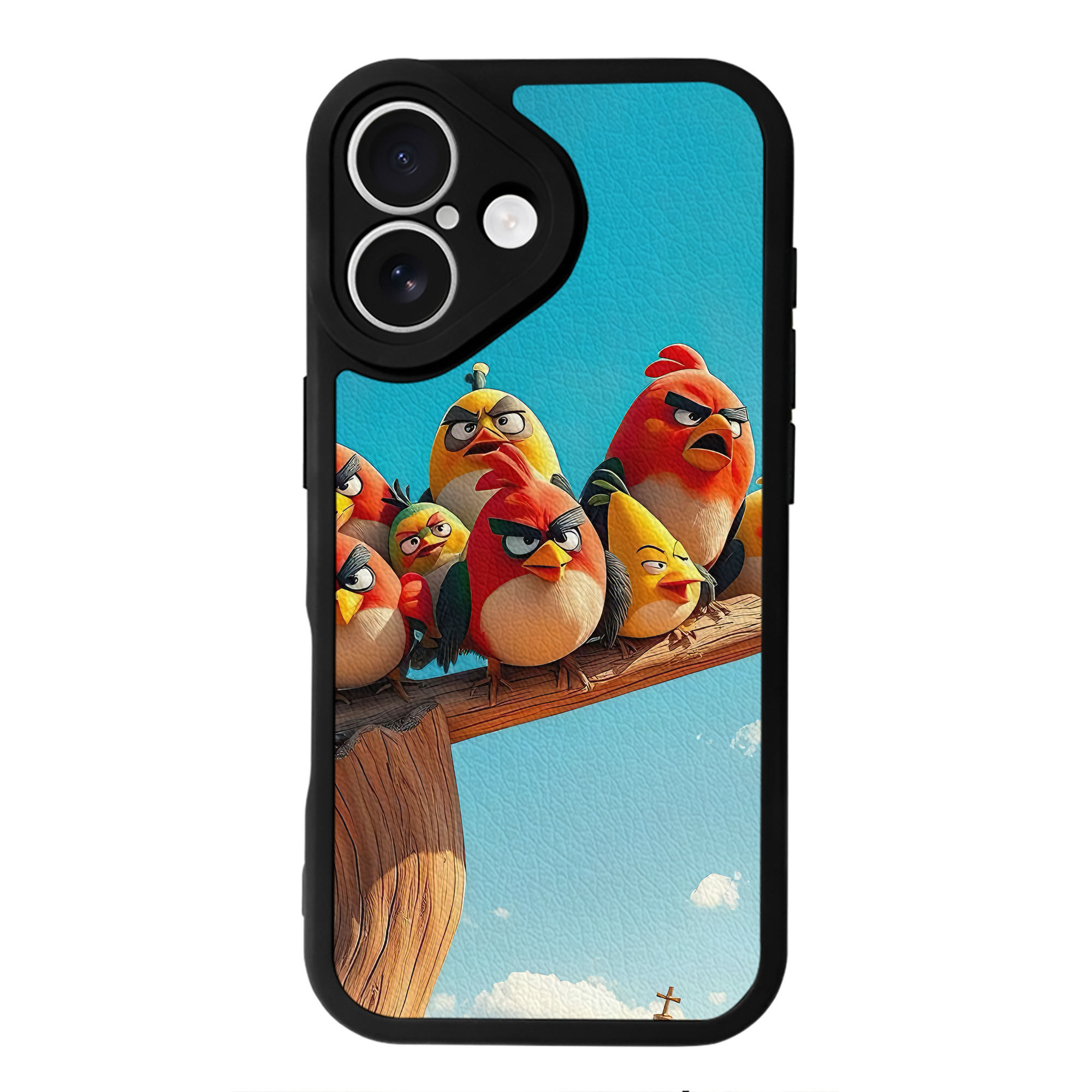（画像用） Angry Birds アングリーバード 【iPhone 16シリーズ対応】シリコンスマホケース（レザー調） 材質：シリコン